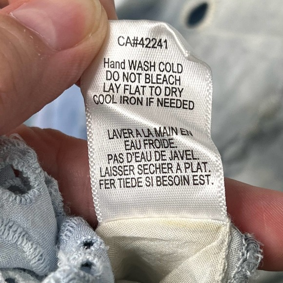 YFB NWT Young Fabulous & Broke Costa Maxi Dress XS Tie Dye Eyelet Lace - Picture 12 of 13